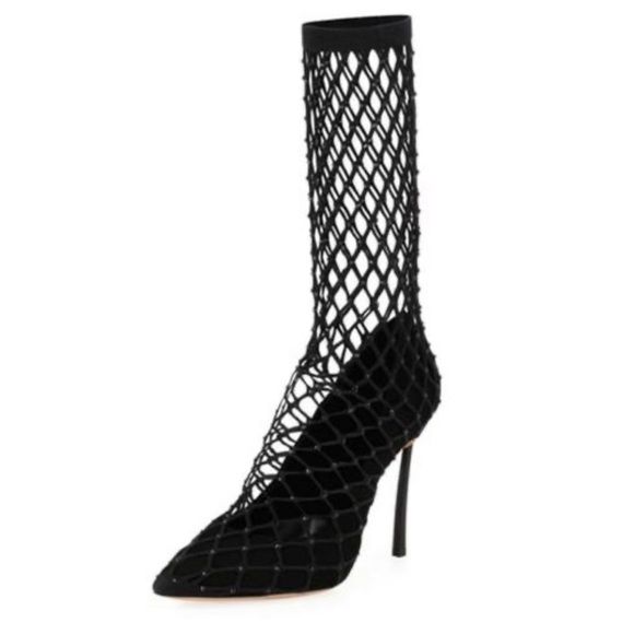 Casadei black fishnet sock boots booties SUPER SEXY! - Picture 3 of 4